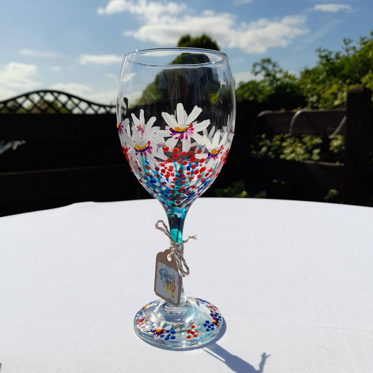 Jubilee Celebration, Hand Painted Wine Glass | Can Be Personalised For Free Unique, Perfect Gift Painted To Order Her Him