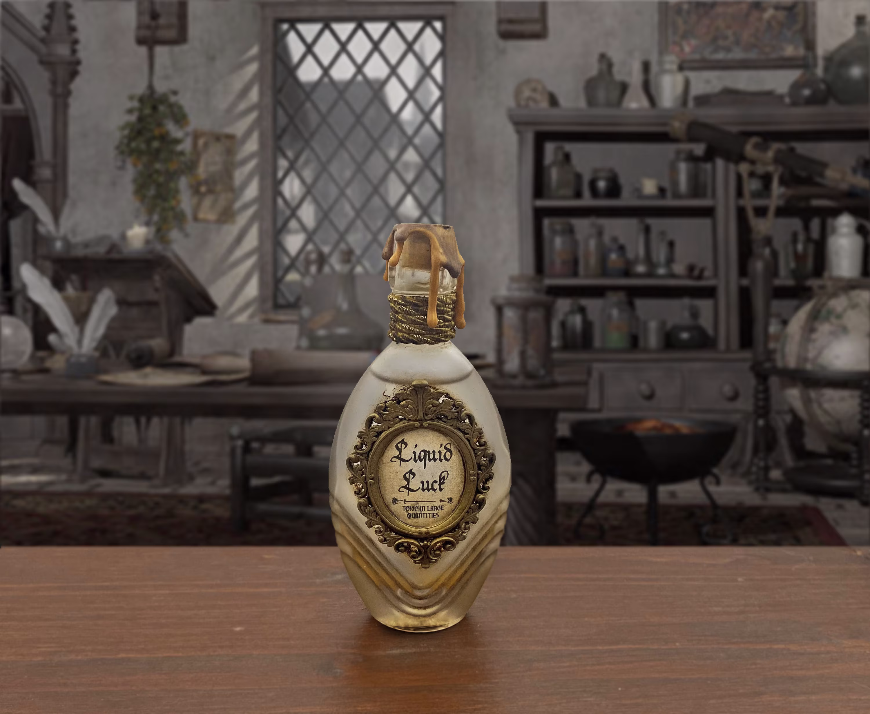 Liquid Luck Magic Potion Glass Bottle Colour Changing Prop