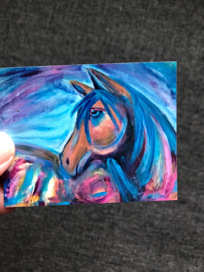 Refrigerator Magnet, Kitchen Decor, Fridge Horse Art, Painting, Colorful Magnets, Unique Gifts, Cute Horses