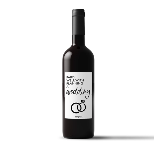 Wedding Planning Wine Bottle Label | Pairs Well With A Custom Waterproof High Quality Decal