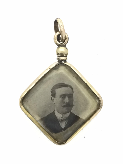 Antique Victorian Portrait Miniature Locket Pendant