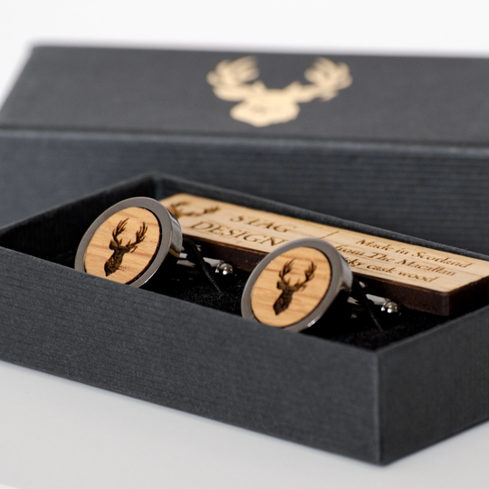 Wooden Cufflinks Personalised Logo Whisky Wood Cuff Links Mens Jewellery Gifts For Men Dads Fathers