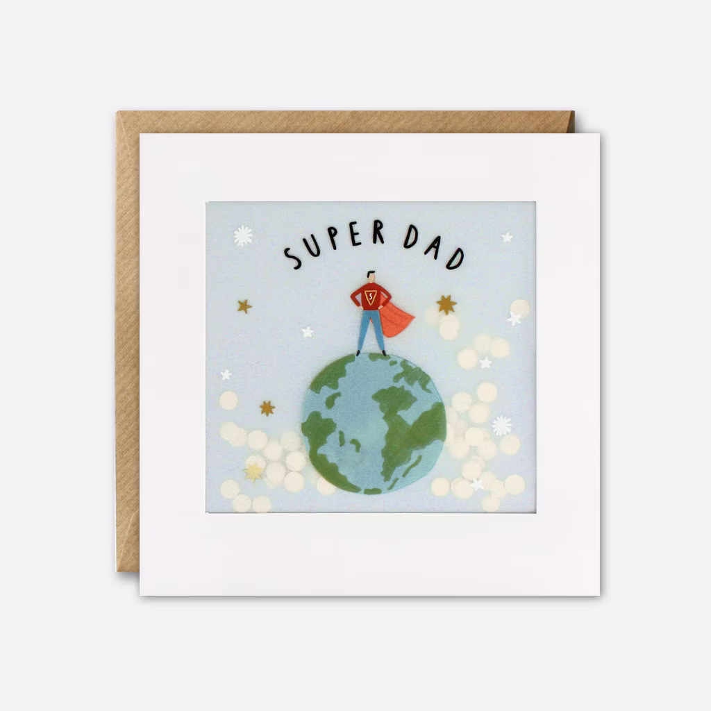 Super Dad Father's Day Card With Paper Confetti - Shakies By James Ellis