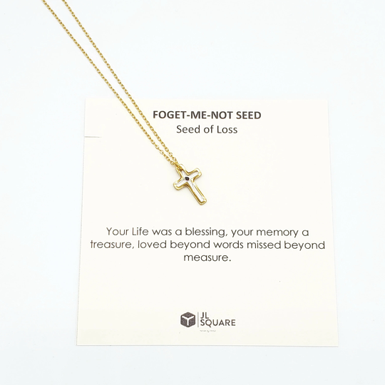 Forget Me Not Seed Necklace, Miscarriage Gift, Grief Gift For Her, Loss, Pregnancy Baby Necklace