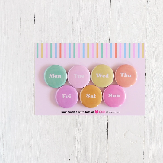 Days Of Week Magnet Set | Planner Refrigerator Magnets Cute To Organization