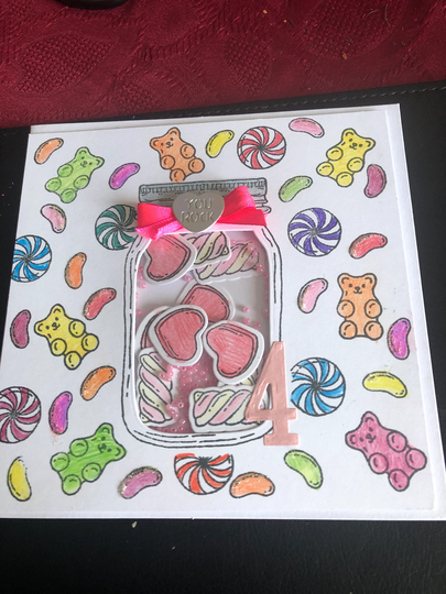 Handmade Sweetie Shaker Card