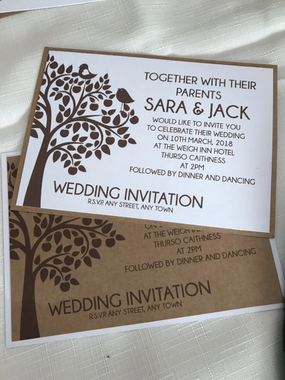 Tree Love Bird Wedding Invitations