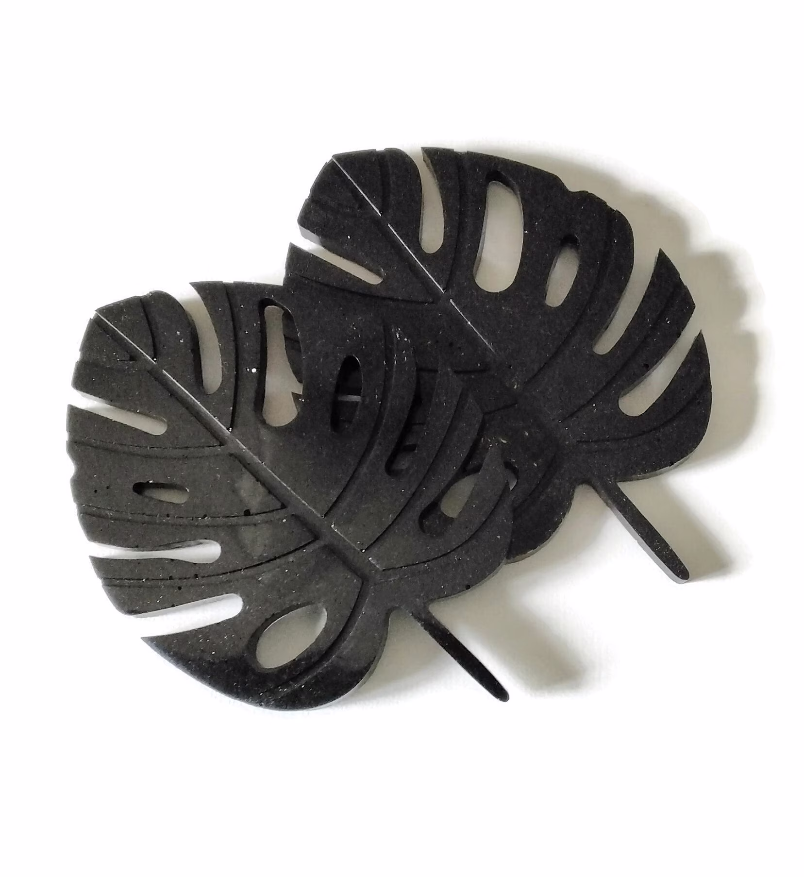 Set Of Two Cute Coasters/Handmade Leaf Coaster Set/Gift For Bar/Dad Gift/Mom Gift/Gift The Home/Different Colors in Variations To Choose