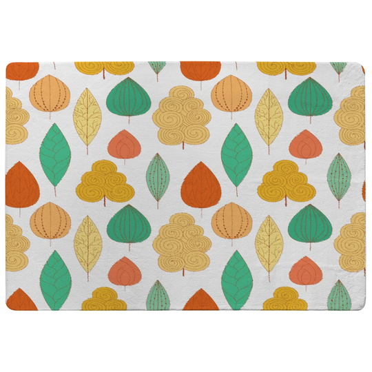 Navarra Shaggy Orange/Blue/White Area Rug