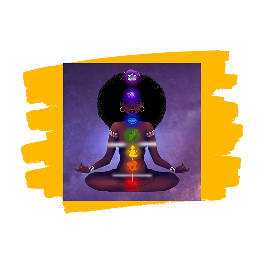 Fridge Magnet | Black Woman Meditation Yoga Chakras