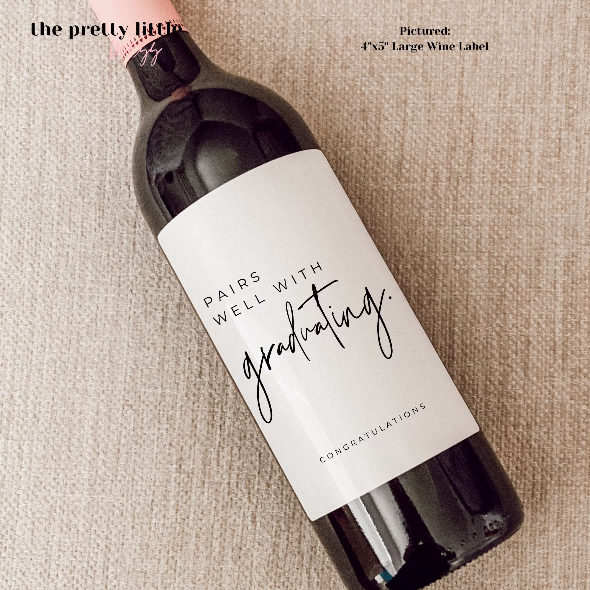 Graduation Gift, Wine Label, Funny Card, Gift For Her, Him, Congrats Grad, Class Of 2022