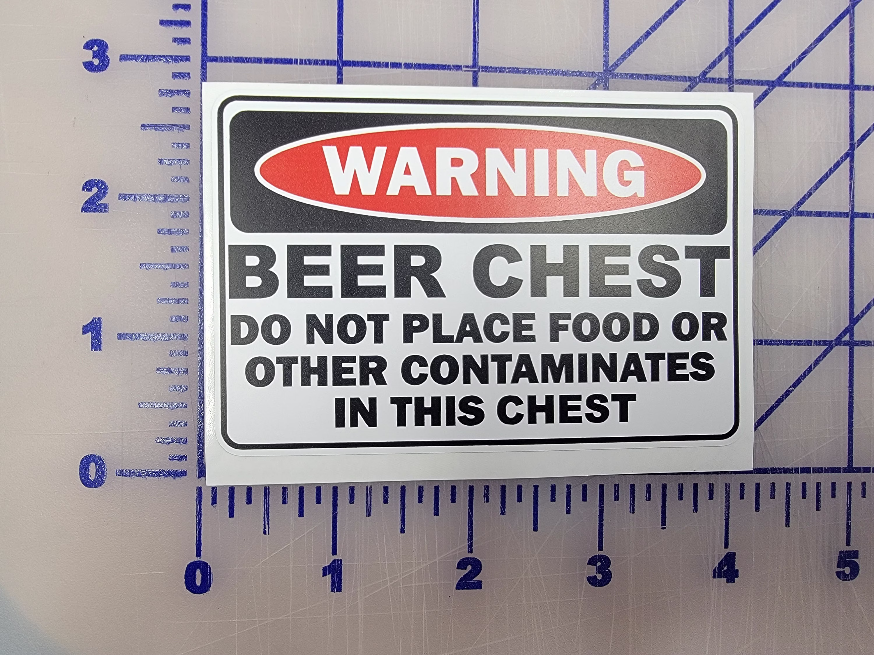 Beer Chest Full Chest Fridge Only Decal Vinyl Warning Sign Party Sticker 4