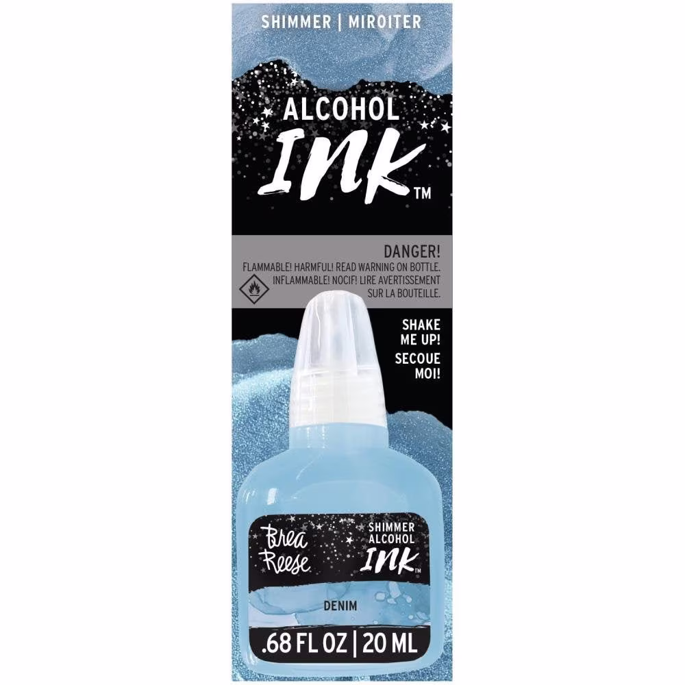 Brea Reese - Alcohol Ink .68 Oz Shimmer Denim Blue