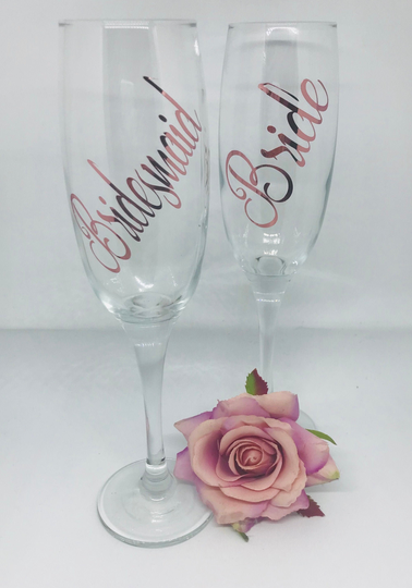 Personalised Name Vinyl Decal, Custom Stickers, Wedding Decor Label, Wine Glass Bridesmaid Box Stickers