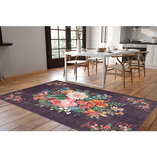 Bertsch Black/Green/Pink Rug
