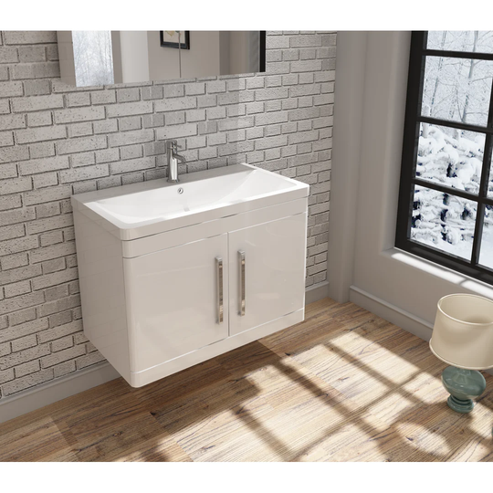 Stevens 800mm Wall Hung Single Vanity Unit