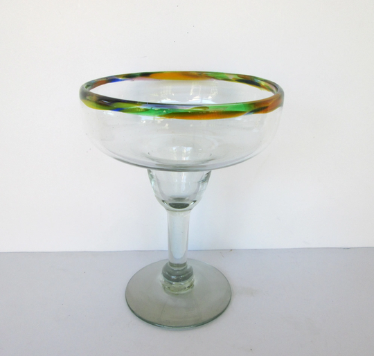 Large Hand Blown Margarita Cocktail Glass