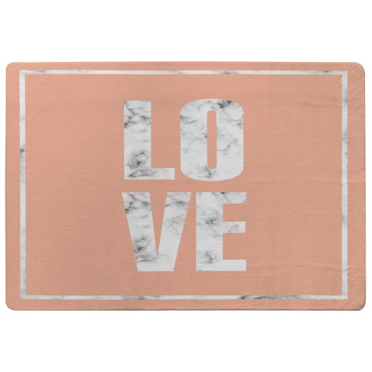 Etheridge Love Marble Designer Shaggy Pink Rug