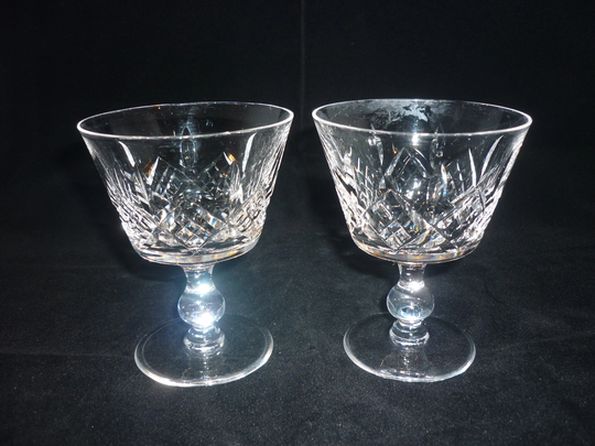 stuart Crystal 2 Glengarry Cambridge Low Sherbert Cocktail Glasses Lovely Condition Fully Marked