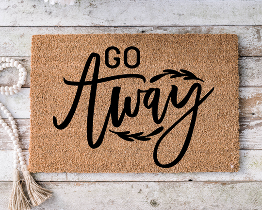 Go Away, Funny Doormat, Housewarming Gift, Welcome Mat, Door Closing Wedding Gift -64