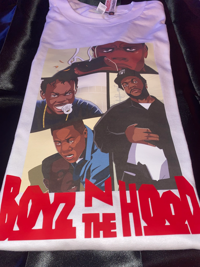 Boyz in The Hood Da Cartoon T Shirts Sale Discount Ice Cube Ricky Compton Cholo Gangster