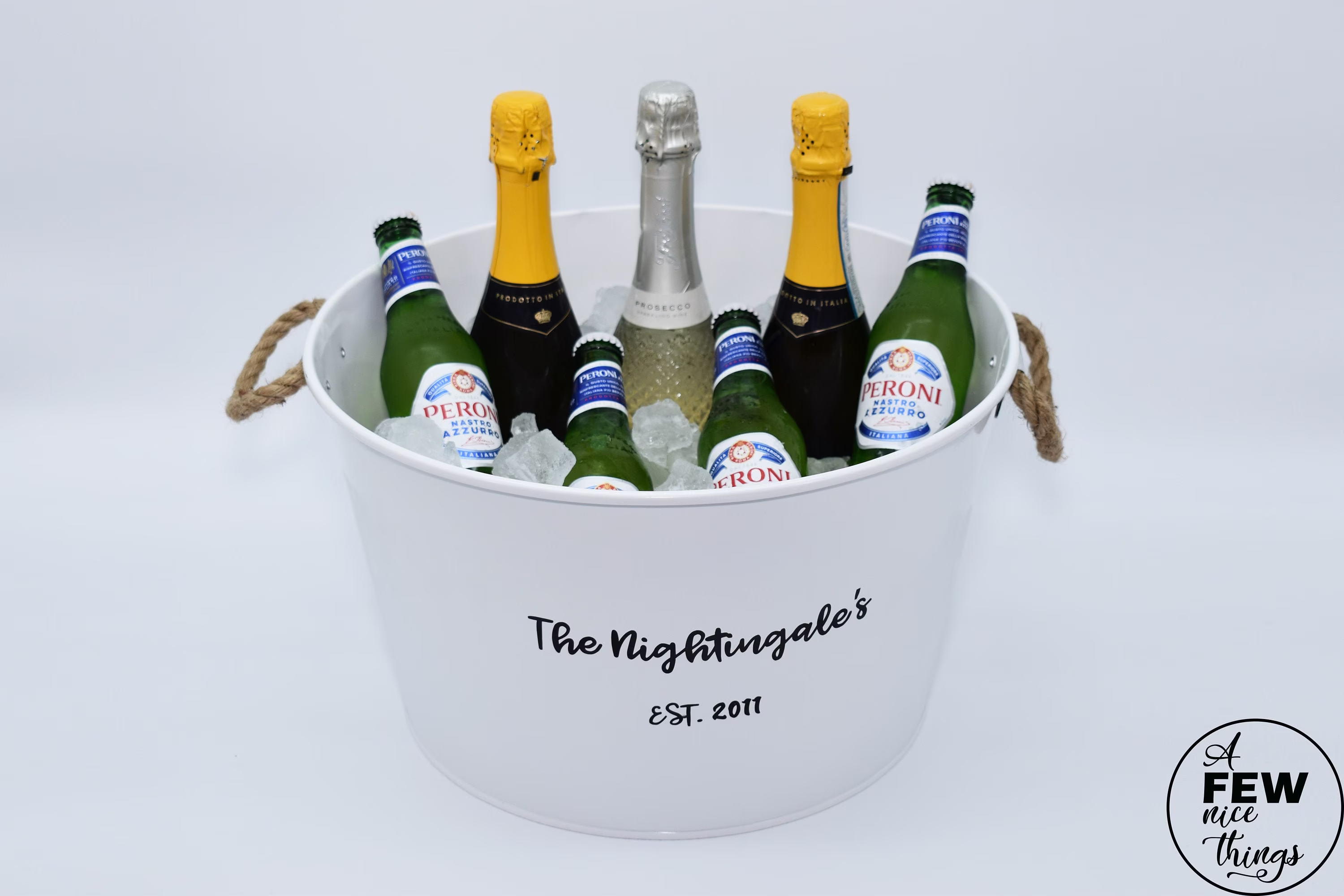 Personalised Wine Bucket | Tub Cooler Storage Beer Drinks Holder Mr & Mrs Anniversary Gift