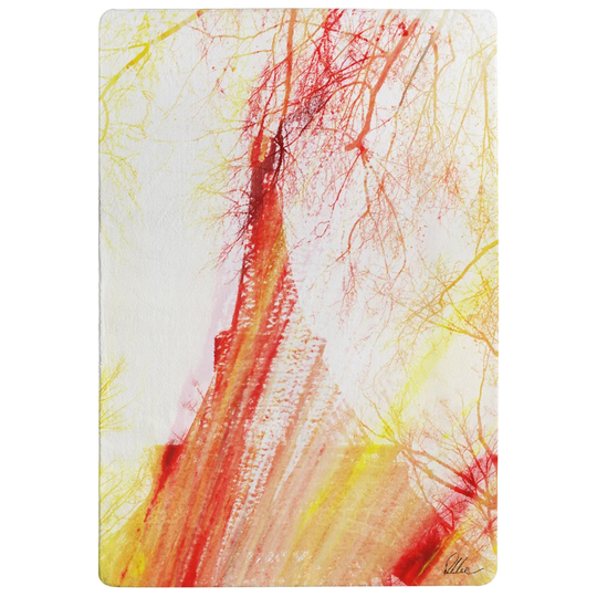 Townsend Fury Designer Shaggy Orange/White Rug