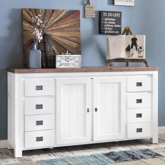 Newcastle 175 Cm Wide 8 Drawer Solid Wood Sideboard