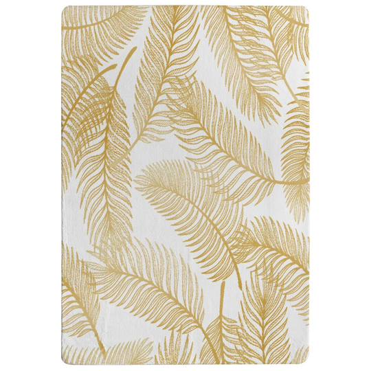 Louis Leaves Shaggy Gold/White Rug