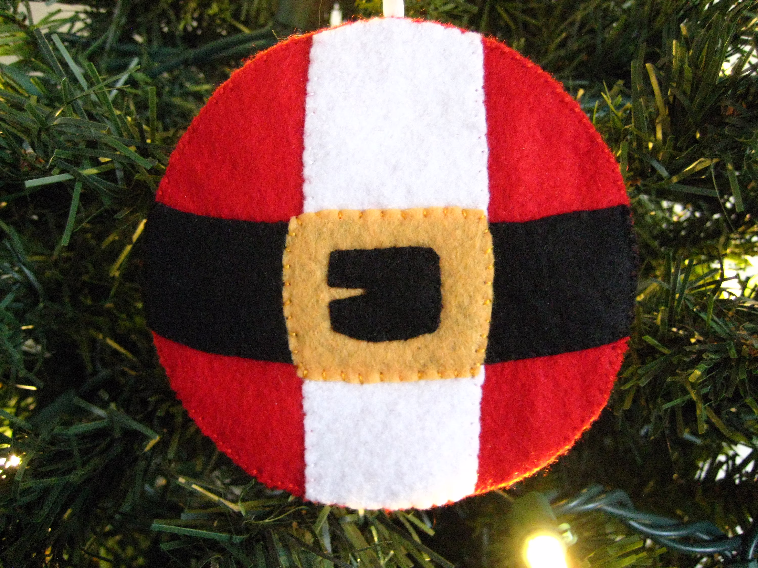 Felt Santa Belly, Ornament, Christmas Decoration, Home Decor, Cute