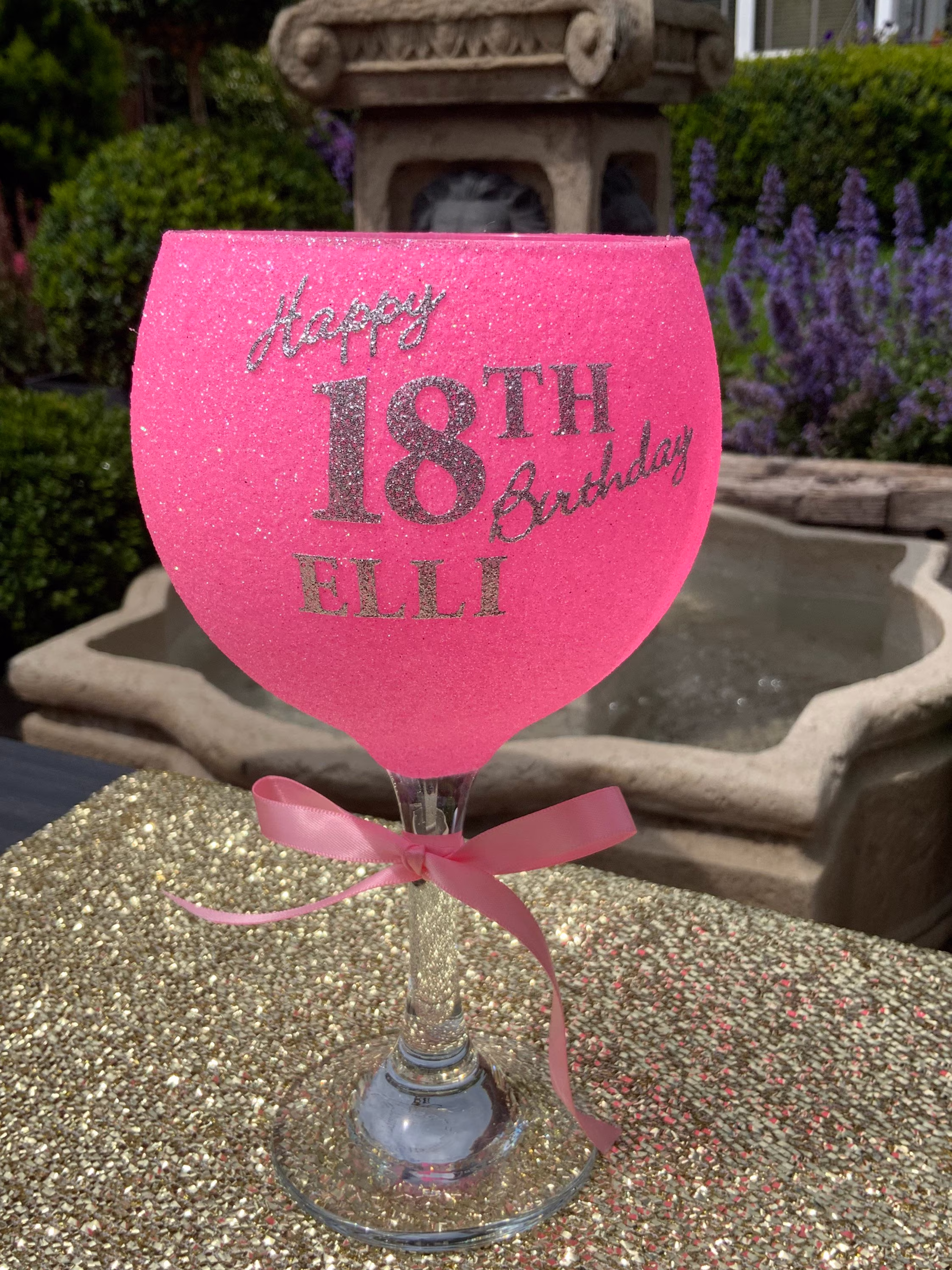 Personalised Glittered Gin Balloon