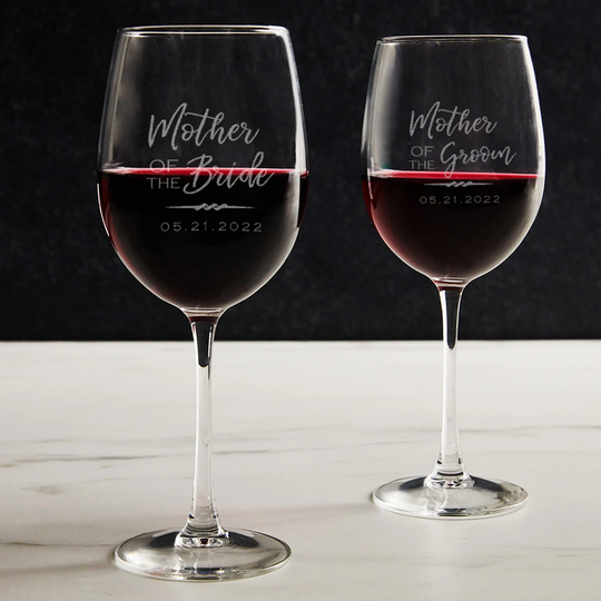 Engraved Personalized Mother Of The Bride Or Groom Wine Glass By Lifetime Creations Gift For Ships Fast