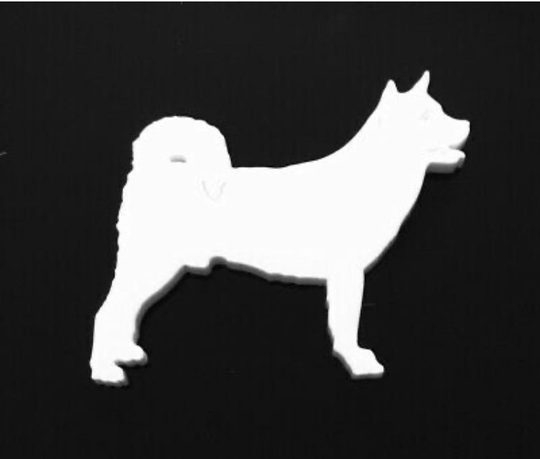 Akita Dog Fridge Magnet Gift in White...laser Cut