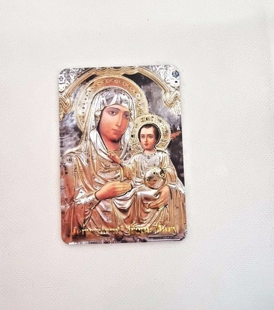 Jerusalem Virgin Mary & Baby Jesus Fridge Magnet Souvenir From Jerusalem, The Holy Land