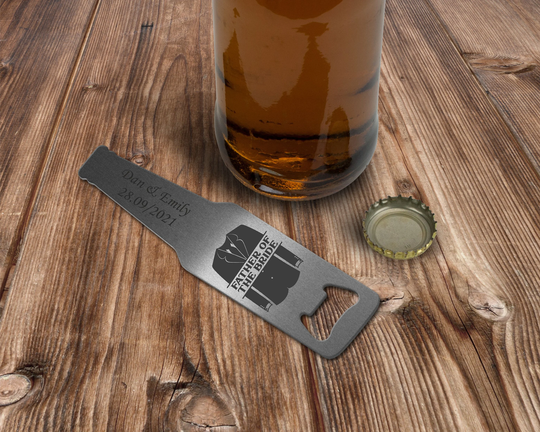 Personalised Wedding Bottle Opener - Father Of The Bride | Groom Best Man Beer Accessories Gift From &