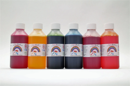 Classikool 6x 250Ml Professional Slush Syrup Raspberry, Strawberry, Lime, Cherry, Grape & Bubblegum