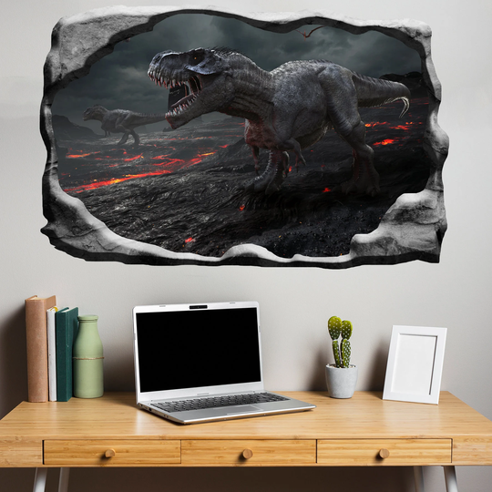 Dinosaurs From Hell Trex Wall Sticker Mural Poster Decal Room Office Nursery Decor Id123