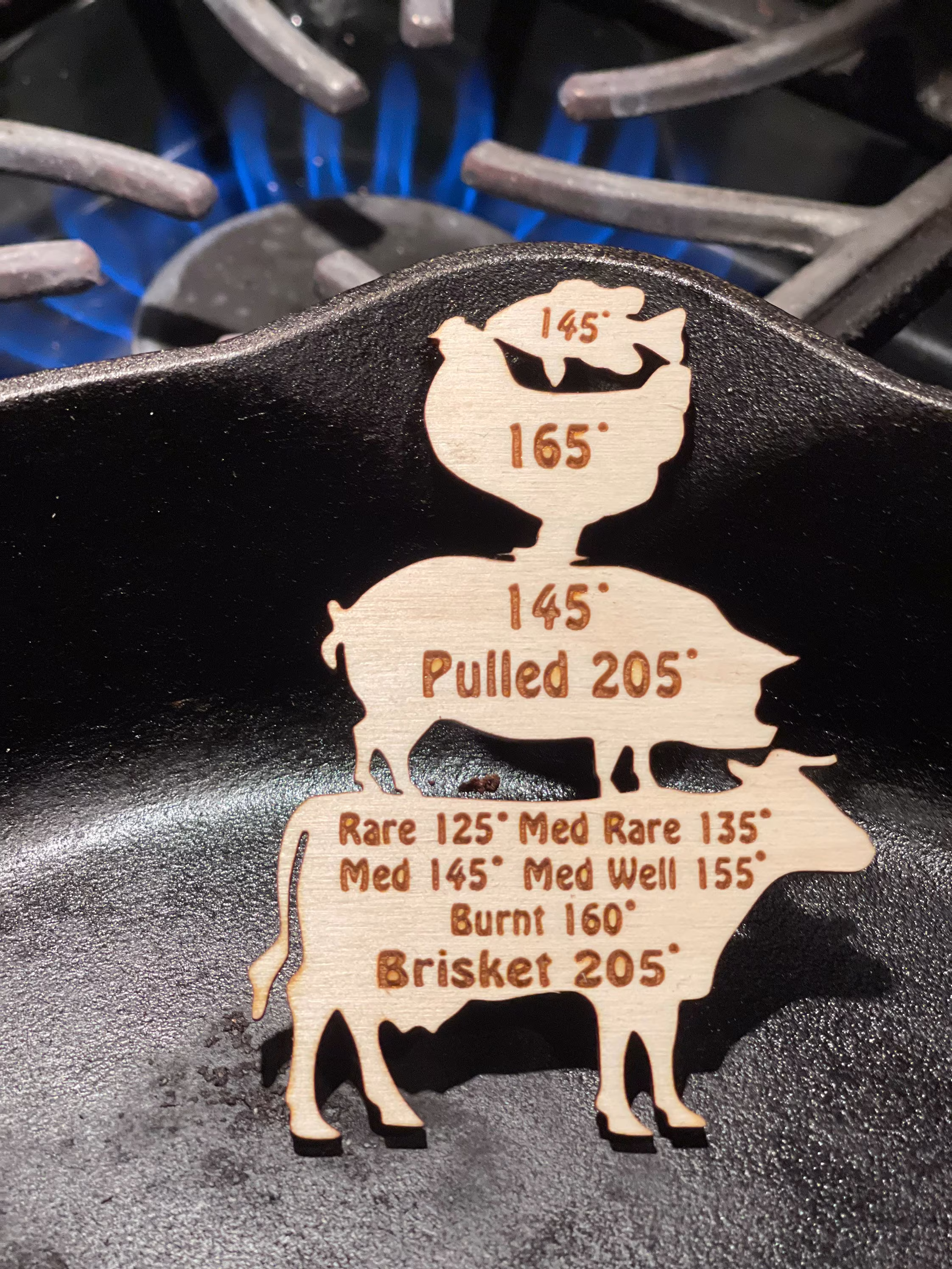 Meat Cooking Temperature Information Magnet For Bbq & Chefs
