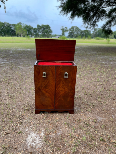 Mid Century Bar Cabinet, Home Bar, Hide A Bar Cabinet, Dry Liquor Mcm Decor, Solid Wood, Office Wine Cabinet