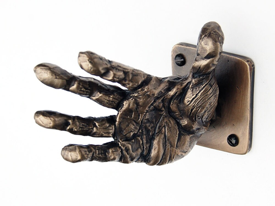 Hand Coat Hook 5, Shake Hands, Grasp Metal Hand, Coat Hook, Wall Bronze, Brass Hanger, Bronze Fixture, Door Pull, Unique