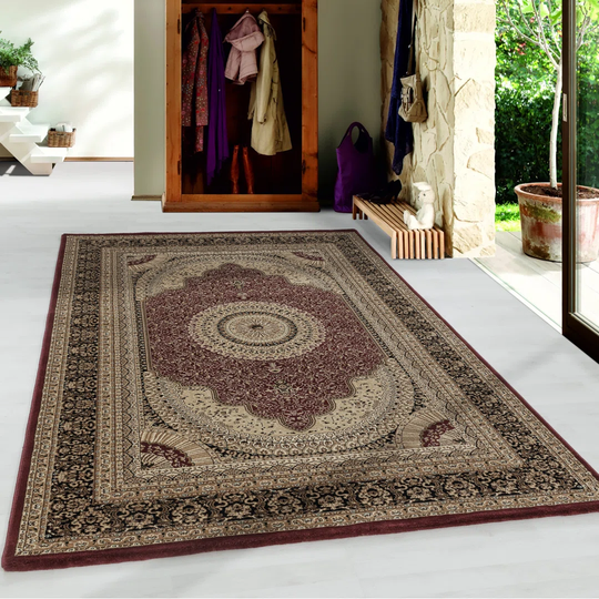 Angelos Flatweave 100% PP Heatset Red Rug