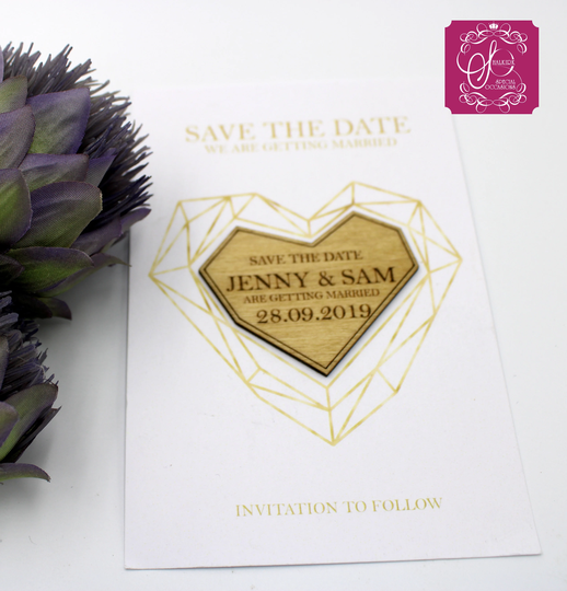 Save The Date Geometric Heart