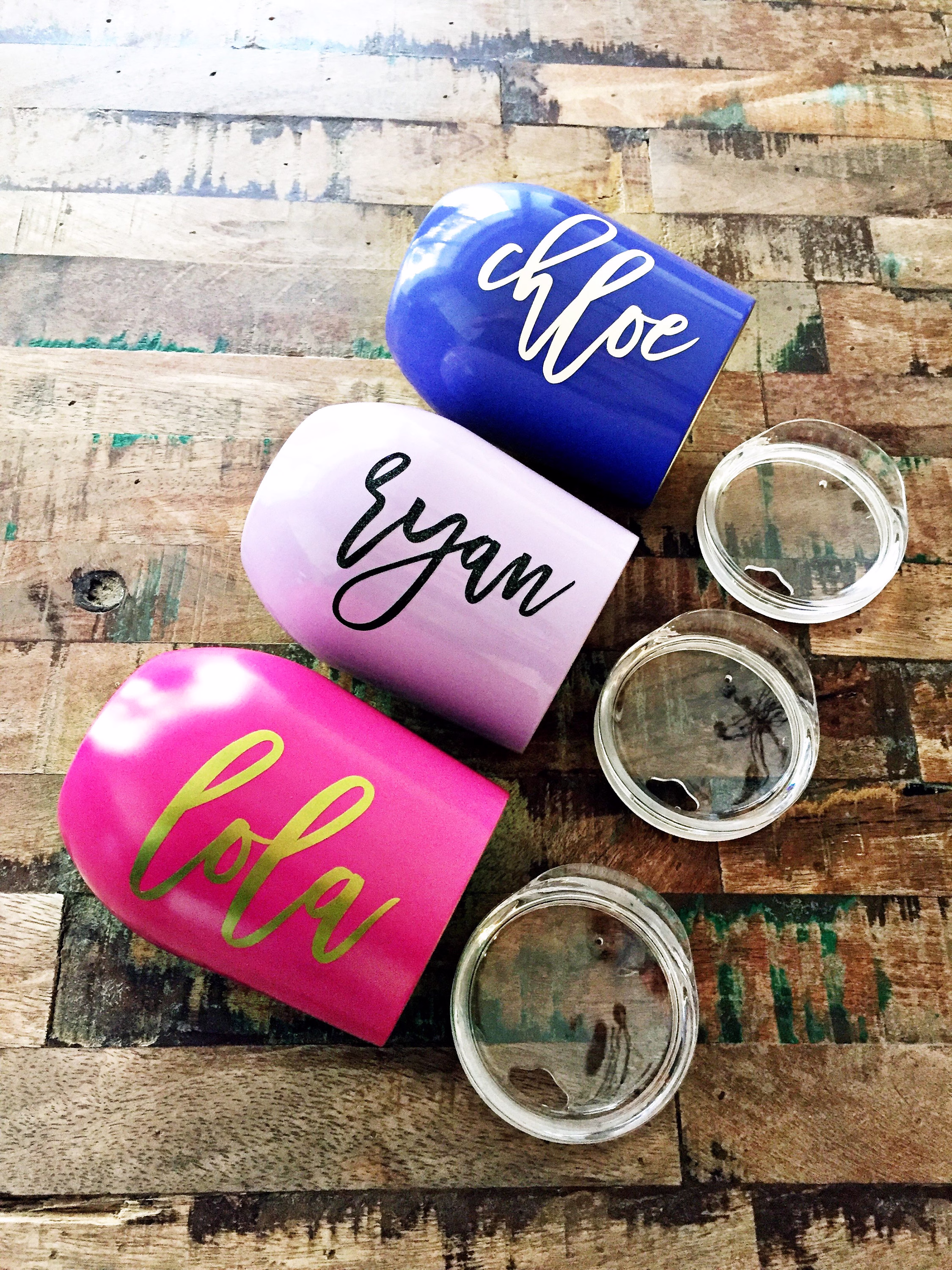 Stainless Steel Personalized Wine Tumbler With Lid, Tumbler, Monogrammed Bridal Party Glass