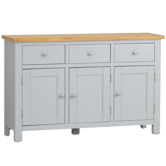 Assembled 3 Door 3 Drawer Sideboard Light Grey