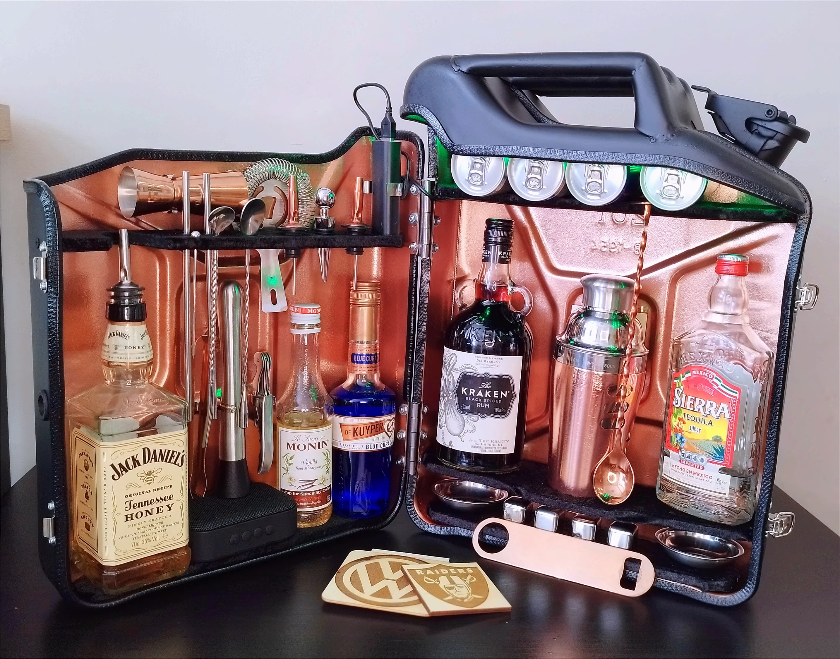 Jerry Can Mini Bar, Personalized Gas Bar Cart, For Husband, Dad