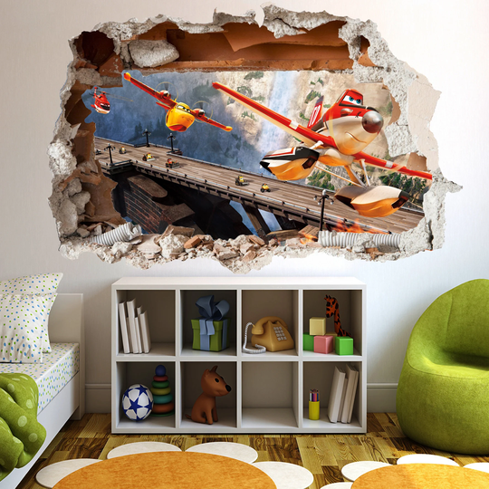 Cartoon Characters Planes Wall Sticker Art Poster Mural Decal Room Office Nursery Decor Id222