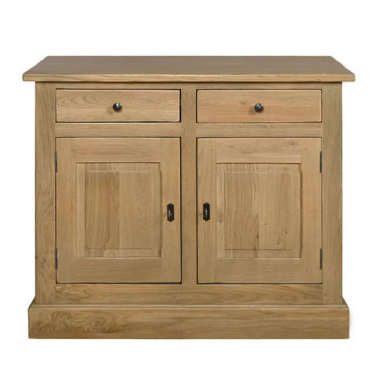Abderdeen 113cm Wide 2 Drawer Oak Solid Wood Sideboard