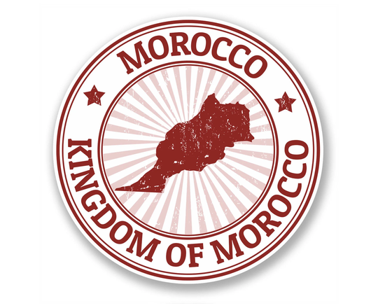 2 X 10cm Morocco Vinyl Stickers - Kingdom Moroccan Map Travel Adventure World Location Country Decal Luggage Laptop Gift Sticker #4494