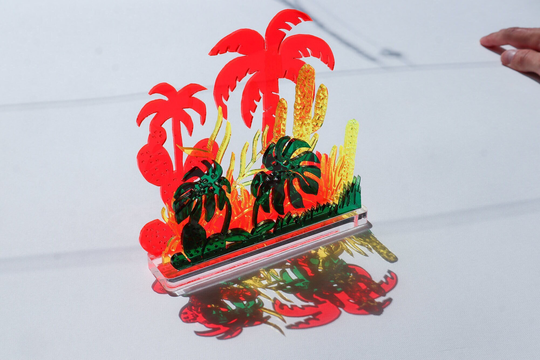Transparent Acrylic Art/Jungleplex Home Decor Object Minimalist Table Accents Statue