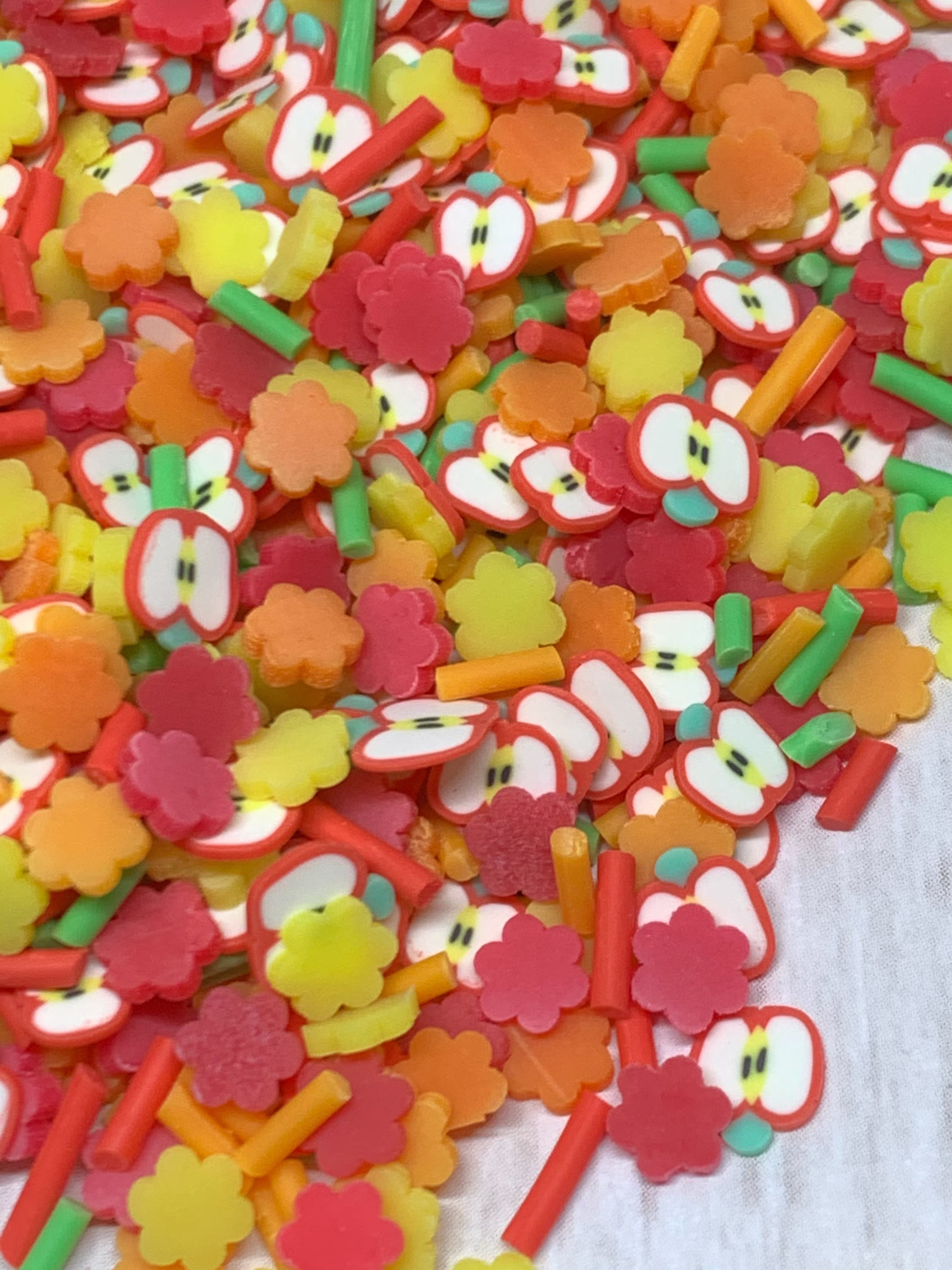 Apple Sprinkles, Fake Polymer Faux Jimmies, Apples, Fruit Sprinkles